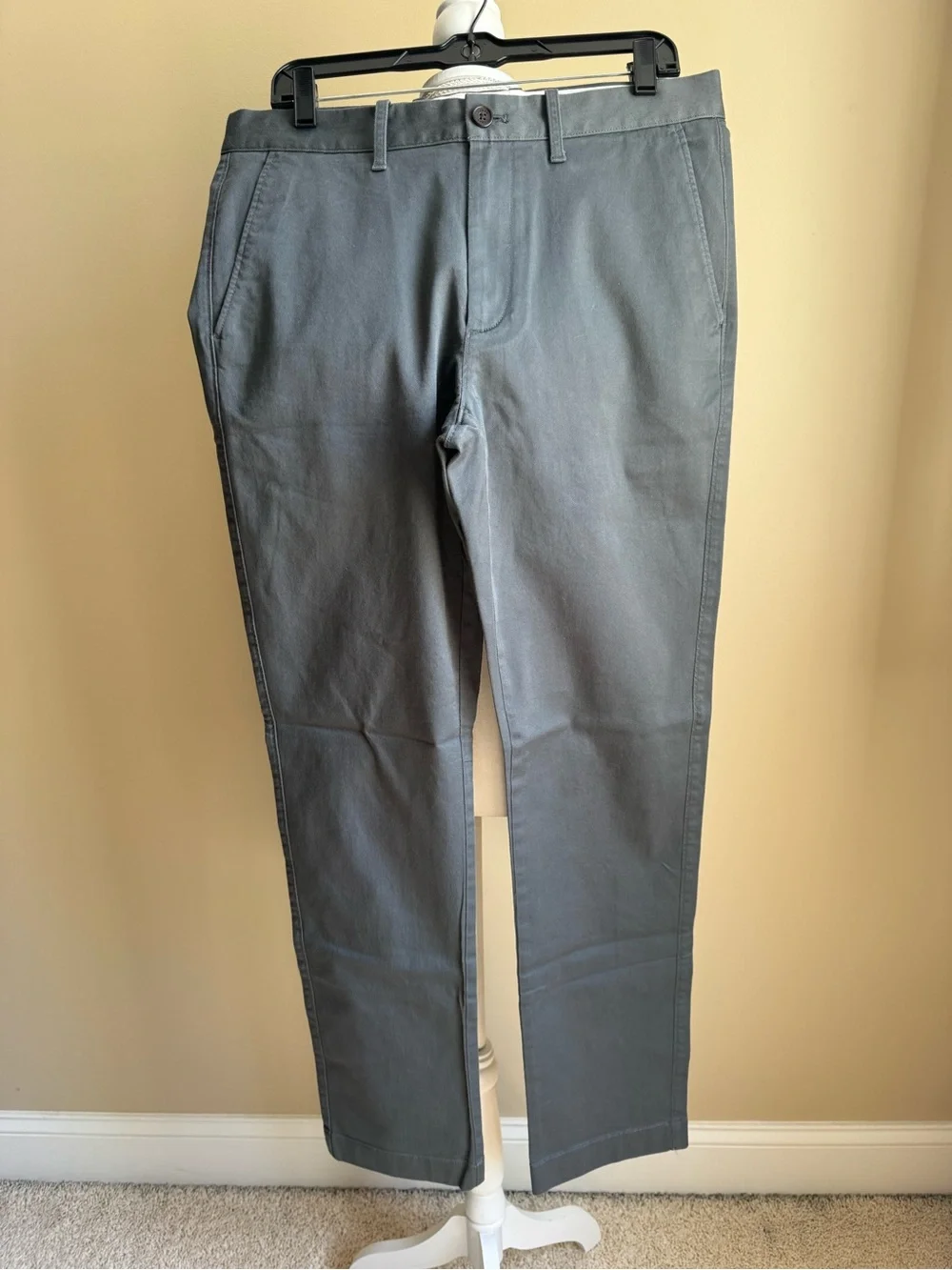 J. Crew Flex Straight Leg Cotton Pants in Dark Gray NWT 32x34